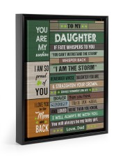 You Can't Withstand The Storm - Lovely Gift For Daughter Floating Framed Canvas Prints Black tile