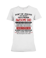 I HAVE FREAKING AWESOME DAD Premium Fit Ladies Tee tile