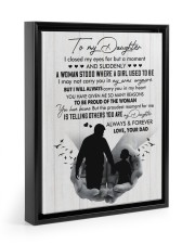 I Will Always Carry You In My Heart - Lovely Gift For Daughter Floating Framed Canvas Prints Black tile