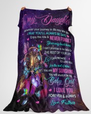 NEVER FORGET YOUR WAY BACK HOME Large Fleece Blanket - 60" x 80" aos-coral-fleece-blanket-60x80-lifestyle-front-10