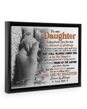 I Will Always Carry You In My Heart - Best Gift For Daughter Floating Framed Canvas Prints Black tile