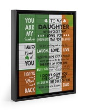 You Are My Sunshine - Best Gift For Daughter Floating Framed Canvas Prints Black tile