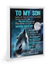 Stay Strong, Stay Positive And Never Give Up - Lovely Gift For Son Floating Framed Canvas Prints White tile