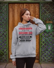 Yes I'm A Stubborn Daughter - Best Gift For Daughter Hooded Sweatshirt apparel-hooded-sweatshirt-lifestyle-02