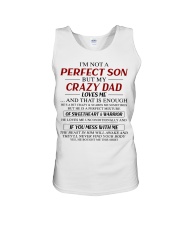 My Crazy Dad Loves Me - Special Gift For Son Unisex Tank tile