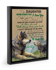 BELIEVE IN YOURSELF - TO DAUGHTER FROM DAD Floating Framed Canvas Prints Black tile