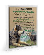 BELIEVE IN YOURSELF - TO DAUGHTER FROM DAD Floating Framed Canvas Prints White tile