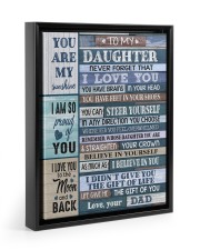 Believe In You - Great Gift For Daughter Floating Framed Canvas Prints Black tile