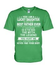 I Have The Best Father Ever - Lovely Gift For Daughter V-Neck T-Shirt tile