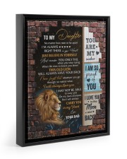 I Will Always Carry You In My Heart - Best Gift For Daughter Floating Framed Canvas Prints Black tile