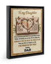 Remember That You Mean The World To Me - Lovely Gift For Daughter Floating Framed Canvas Prints Black tile