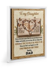 Remember That You Mean The World To Me - Lovely Gift For Daughter Floating Framed Canvas Prints White tile