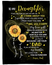 I THINK ABOUT YOU - DAD TO DAUGHTER Large Fleece Blanket - 60" x 80" front