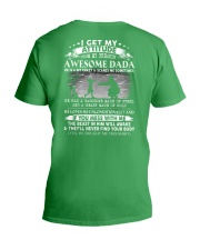 I Get My Attitude From My Freakin Awesome Dada - Lovely Gift For Daughter V-Neck T-Shirt tile