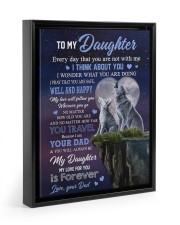 My Love For You Is Forever - Best Gift For Daughter Floating Framed Canvas Prints Black tile