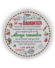 ALWAYS REMEMBER - BEST GIFT FOR DAUGHTER Circle Ornament (Wood tile