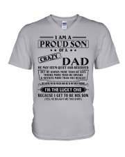I'M THE LUCKY ONE - LOVELY GIFT FOR SON FROM DAD V-Neck T-Shirt tile