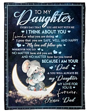 I Think About You - Lovely Gift For Daughter Fleece Blanket tile