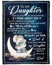 I Think About You - Lovely Gift For Daughter Large Fleece Blanket - 60" x 80" front