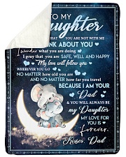 I Think About You - Lovely Gift For Daughter Sherpa Fleece Blanket tile