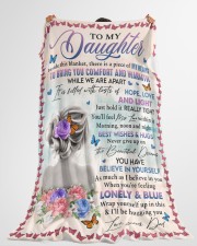 Believe In Yourself - Lovely Gift For Daughter Large Fleece Blanket - 60" x 80" aos-coral-fleece-blanket-60x80-lifestyle-front-10