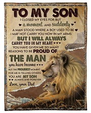 Proud Of The Man - Lovely Gift For Son Fleece Blanket tile