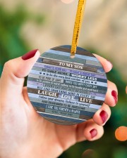 BELIEVE IN YOURSELF - LOVELY GIFT FOR SON Circle ornament - single (porcelain) aos-circle-ornament-single-porcelain-lifestyles-09