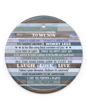 BELIEVE IN YOURSELF - LOVELY GIFT FOR SON Circle ornament - single (porcelain) front