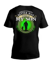 I Asked God - Perfect Gift For Dad V-Neck T-Shirt tile