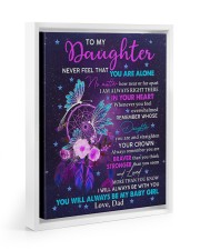 Never Feel That You Are Alone - Lovely Gift For Daughter Floating Framed Canvas Prints White tile