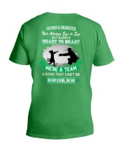 Father & Daughter Not Always Eye To Eye But Always Heart To Heart V-Neck T-Shirt tile