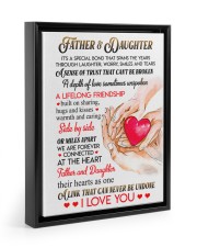 We Are Forever Connected At The Heart - Amazing Gift For Daughter Floating Framed Canvas Prints Black tile