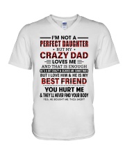DAD LOVES ME - BEST GIFT FOR DAUGHTER V-Neck T-Shirt tile