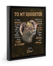 I Love You Forever And Always - Speical Gift For Daughter Floating Framed Canvas Prints Black tile