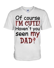 OF COURSE I'M CUTE V-Neck T-Shirt tile