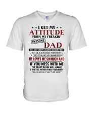 IF YOU MESS WITH ME - TO DAUGHTER FROM DAD V-Neck T-Shirt tile