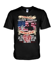 WHO LIGHTS UP MY LIFE - PERFECT GIFT FOR VETERAN V-Neck T-Shirt tile