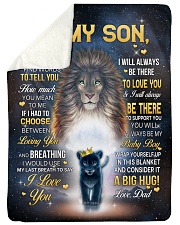 I LOVE YOU - GREAT GIFT FOR SON Large Sherpa Fleece Blanket - 60" x 80" thumbnail