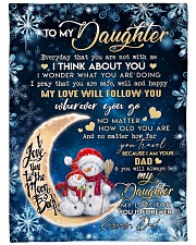 I THINK ABOUT YOU - TO DAUGHTER FROM DAD Large Fleece Blanket - 60" x 80" front
