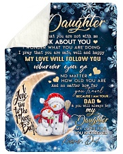 I THINK ABOUT YOU - TO DAUGHTER FROM DAD Large Sherpa Fleece Blanket - 60" x 80" thumbnail