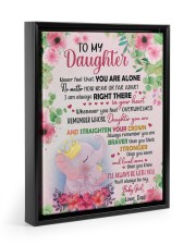 I'll ALways Be With You - Lovely Gift For Daughter Floating Framed Canvas Prints Black tile