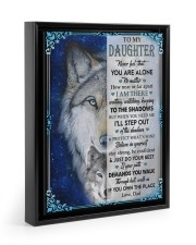 Never Forget That You Are Alone - Lovely Gift For Daughter Floating Framed Canvas Prints Black tile