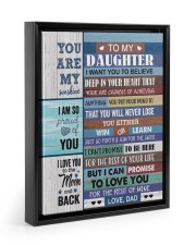 YOU ARE MY SUNSHINE - BEST GIFT FOR DAUGHTER Floating Framed Canvas Prints Black tile