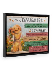 You Are My Sinshine - Lovely Gift For Daughter Floating Framed Canvas Prints Black tile