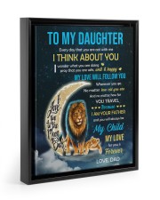 My Love Will Follow You - Best Gift For Daughter Floating Framed Canvas Prints Black tile