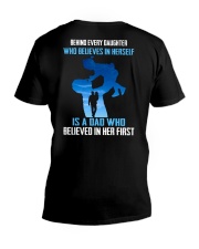 BEHIND EVERY DAUGHTER V-Neck T-Shirt tile