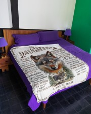 I AM THE STORM - LOVELY GIFT FOR DAUGHTER Large Fleece Blanket - 60" x 80" aos-coral-fleece-blanket-60x80-lifestyle-front-01a