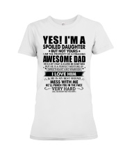 MESS WITH ME - AMAZING GIFT FOR DAUGHTER Premium Fit Ladies Tee tile