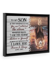 I Am The Storm - Best Gift For Son Floating Framed Canvas Prints Black tile