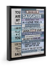 You Are My Sunshine - Best Gift For Daughter Floating Framed Canvas Prints Black tile